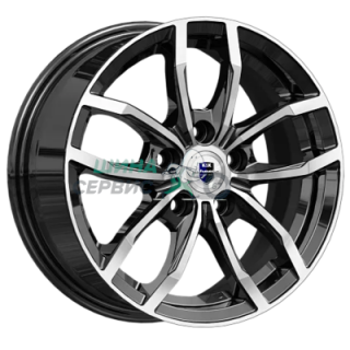 K&K 6,5x15/5x100 ET38 D57,1 Фрост (КС1048) Алмаз черный